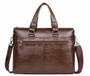 Business Leather Briefcase/ Messenger Bag for 14" Laptop