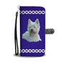 Westie Phone Case Wallet - Blue