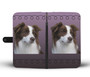 Border Collie Phone Case Wallet - Purple