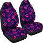 Paw Print Car Seat Cover Purple/Pink -(Set of 2)