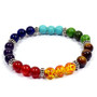 7 Chakra Bracelet 8 Mm Stone Beads For Reiki Crystal Healing