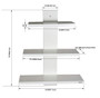 Decorative Wall Shelf Set of 3 White/Shelves Rack Wooden