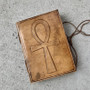 Handmade Ankh Brown Leather Journal