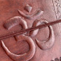 OM Embossed Brown Leather Journal