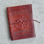 OM Embossed Brown Leather Journal