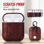 Sexy Snake Skin Bag For Apple AirPods Bluetooth Earphone Leather Case For AirPods Case Charging Hole Headphones Protective Cover