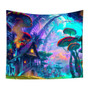 Multicolored Fabric Psychedelic Tapestry Bedroom Living Room Wall Hanging Decoration Blanket