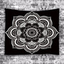 India Mandala Tapestry Wall Hanging Macrame Wall Cloth Tapestries Psychedelic Hippie Night Sky Moon Tapestry Mandala Wall Carpet