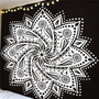 India Mandala Tapestry Wall Hanging Macrame Wall Cloth Tapestries Psychedelic Hippie Night Sky Moon Tapestry Mandala Wall Carpet