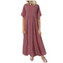 MISSOMO 5XL Dress Women vintage O-Neck long maxi dress Dot Peinted Casual summer Dress beach boho dresses vestidos robe 79