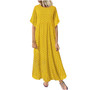 MISSOMO 5XL Dress Women vintage O-Neck long maxi dress Dot Peinted Casual summer Dress beach boho dresses vestidos robe 79