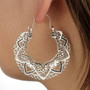 Women Earrings Boho Lotus Earring Jewelry Oorbellen Ethnic Drop Earrings Enamel Vintage Jewelries Accessories Pendant Bijoux
