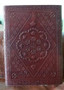 Chocolate Brown Embossed Leather   Notebook Sketchbook Handmade Diary Journal