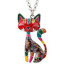 Color Me Purretty Cat Pendant Necklace
