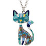 Color Me Purretty Cat Pendant Necklace