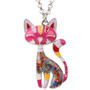 Color Me Purretty Cat Pendant Necklace