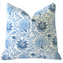 Blue Floral or Striped Pillow Cover / Hand Block Printed Pillow Covers
