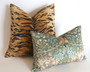 Woven Chenille Tiger Pillow Cover / Black Orange Tiger Pillow cover / Tiger Cushion Cover / Animal Print Pillow / Tigre Pillowcase
