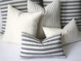 Navy Stripe pillow cover / Navy Cream 20x20 pillow or 9 other sizes / Blue pillow covers / Farmhouse Striped Pillow / French pillow Cover