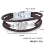 Lucky Vintage Charm Braided Men's Leather Bracelet