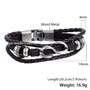 Lucky Vintage Charm Braided Men's Leather Bracelet