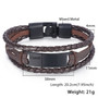 Lucky Vintage Charm Braided Men's Leather Bracelet