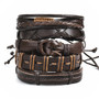 Vintage Multilayer Handmade Men Leather Bracelets