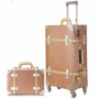 Retro Spinner Rolling Luggage Set Travel Bag Trolley Women Suitcase Wheels Vintage Cabin Trunk