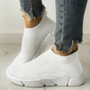 Women Shoes Slip On White Sneakers For Women Vulcanize Shoes Flyknit Basket Femme Super Light Women Casual Shoes Chunky Sneakers