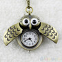 Vintage Bronze Owl Pocket Watch