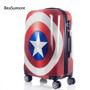 BeaSumore Cute Cartoon Children Rolling Luggage Spinner Super hero Suitcase Wheels Students Password Travel Bag Cabin Trolley