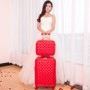 Trolley luggage picture box travel bag universal wheels married the box bride suitcase red luggage 14 20 24inches red pu bags