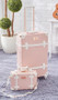 BeaSumore Retro Pink PU Leather Rolling Luggage Set Spinner Suitcase Wheel Vintage Cabin Trolley Women's Handbag Travel Bag