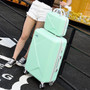 2PCS/SET 14inch Cosmetic bag 20/22/24/28 inches girl students trolley case Travel spinner luggage rolling suitcase Boarding box