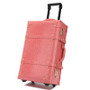 Vintage pu leather travel luggage,13" 22" 24"korea  trolley luggage bags on universal wheels,bride wedding red suitcase box