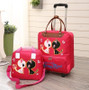 CARRYLOVE cartoon luggage series 16/18 size  boarding handbag+Rolling Luggage Spinner brand Travel Suitcase