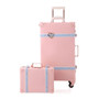 2019 luggage rolling hardside PU girls spinner suitcase with wheels 24inch luggage sets Kids children