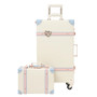 2019 luggage rolling hardside PU girls spinner suitcase with wheels 24inch luggage sets Kids children