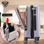 20 24 inch Front Opening Valise Travel Suitcase Bag With Laptop Pocket Koffer Three-digit Password Lock Mala Carry On Luggage