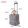 Women Trolley Luggage Rolling Suitcase Casual Stripes Rolling Case Travel Bag on Wheels Luggage Suitcase with Wheels