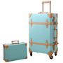 2019 Vintage Suitcase Carry On Luggage Hardside Rolling Spinner Retro Style for Travel trunk