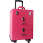 KUNDUI Luggage suitcase professional Manicure Trolley Caster with brake Pu new aluminum Travel Bags case makeup cosmetic box