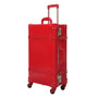 Red luggage crocodile skin suitcase girls travel luggage rolling spinner password lock high quality free shipping