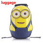 2PCS/Set hot gift kids travel Child luggage children trolley,Cartoon 3D Minions backpack,cartoon pattern box custom suitcase