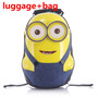 2PCS/Set hot gift kids travel Child luggage children trolley,Cartoon 3D Minions backpack,cartoon pattern box custom suitcase