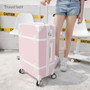 Travel Belt Korean Retro Women Rolling Luggage Sets Spinner ABS Students Travel Bags 20 inch Cabin password Suitcase Wheels