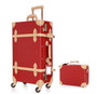 2018 new PU travel luggage set suitcase leather retro spinner wheels rolling luggage 3 colors high quality free shipping