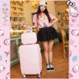 2 pcs/Set Beautiful 14-inch hello Kitty cosmetic bag 20 24 28inch students Travel luggage trolley case a woman rolling suitcase