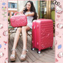 2 pcs/Set Beautiful 14-inch hello Kitty cosmetic bag 20 24 28inch students Travel luggage trolley case a woman rolling suitcase