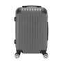 20 inch Waterproof Spinner Luggage Travel Business Large Capacity Suitcase Bag Rolling Wheels Gray Color